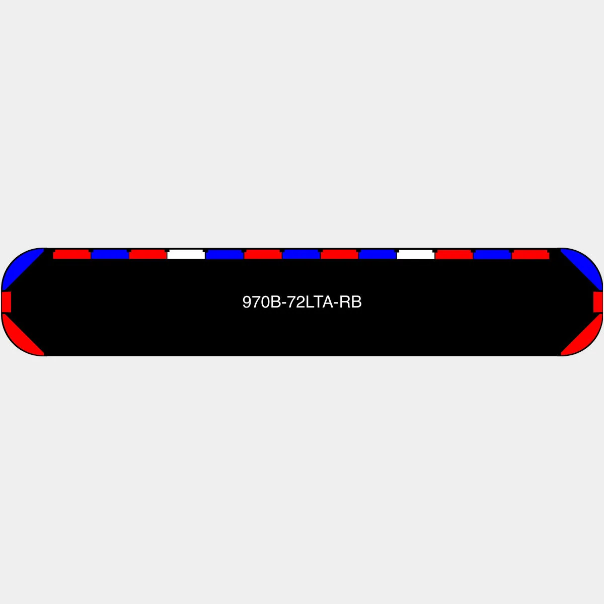 72" Black Widow Series NFPA LED Light Bar w/o Preemption
