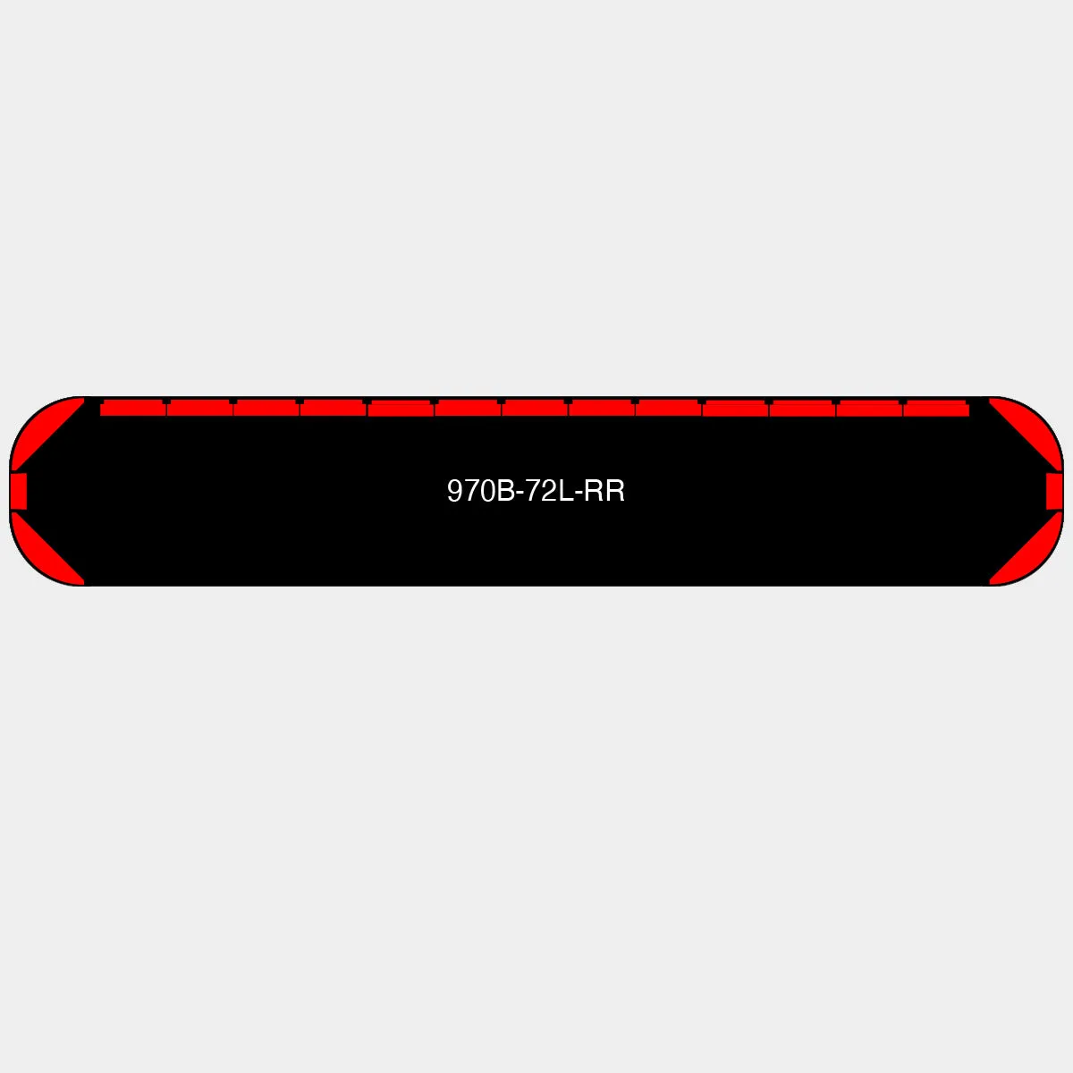 72" Black Widow Series NFPA LED Light Bar w/o Preemption