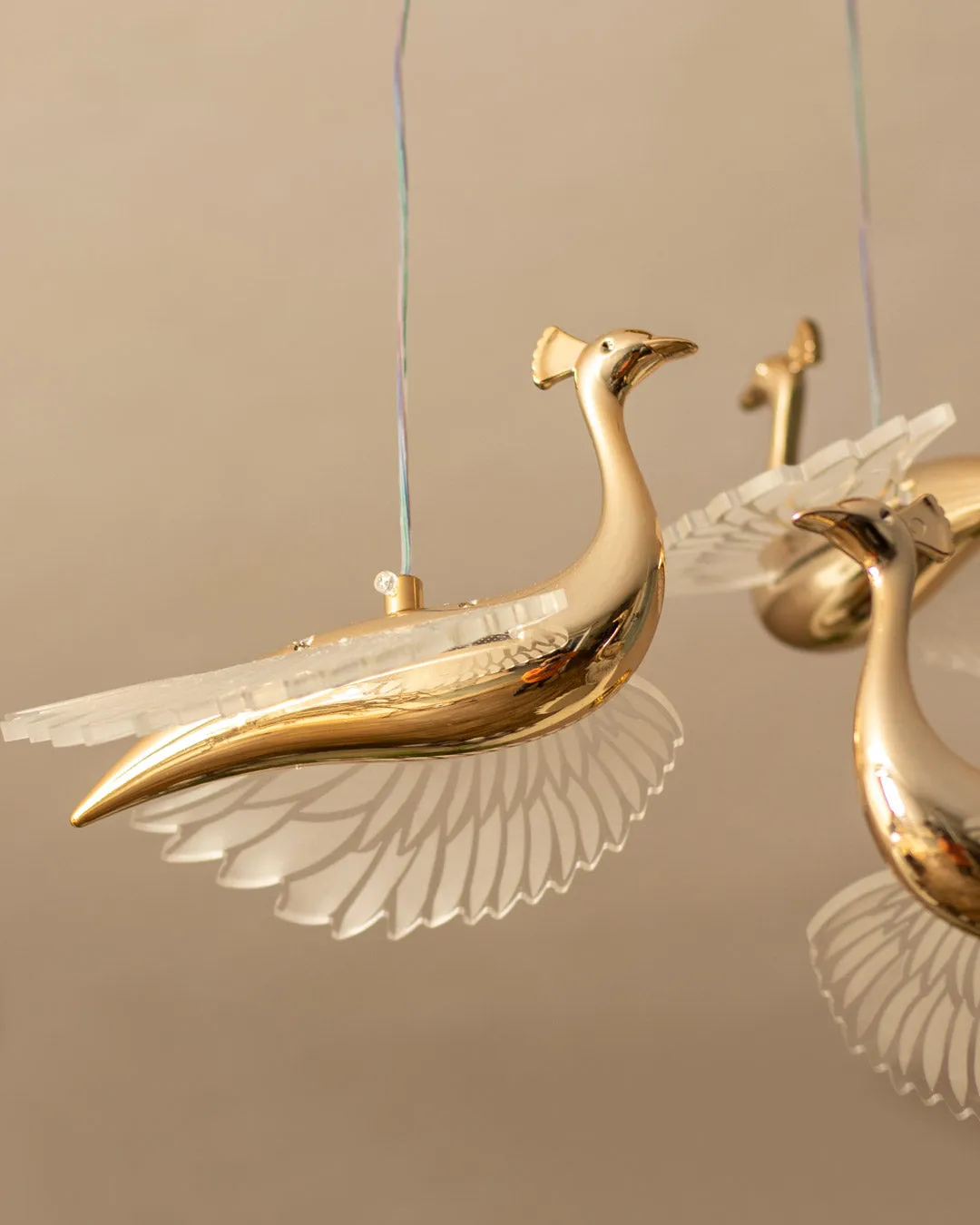 Acrylic Peacock Led Pendant Light