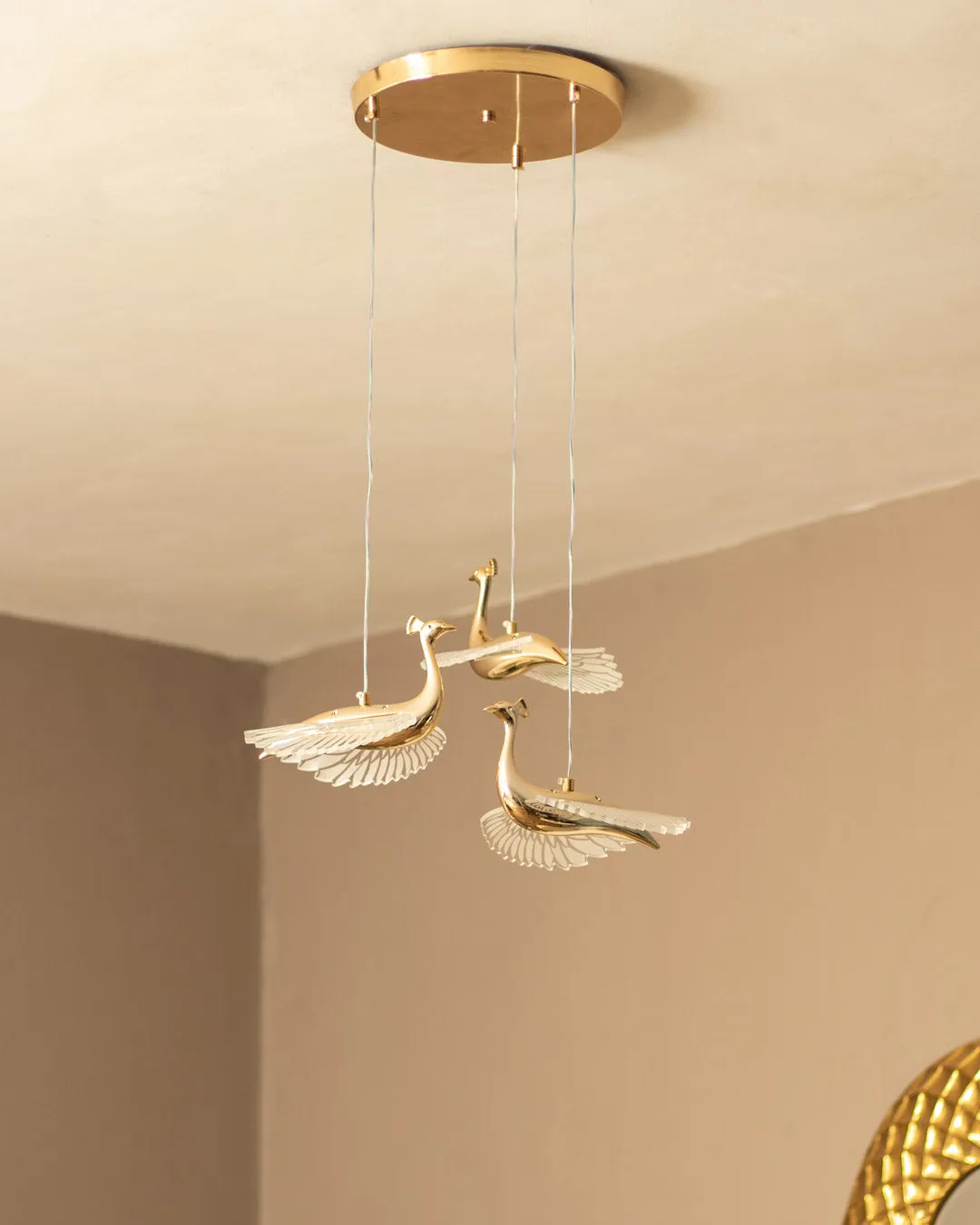 Acrylic Peacock Led Pendant Light