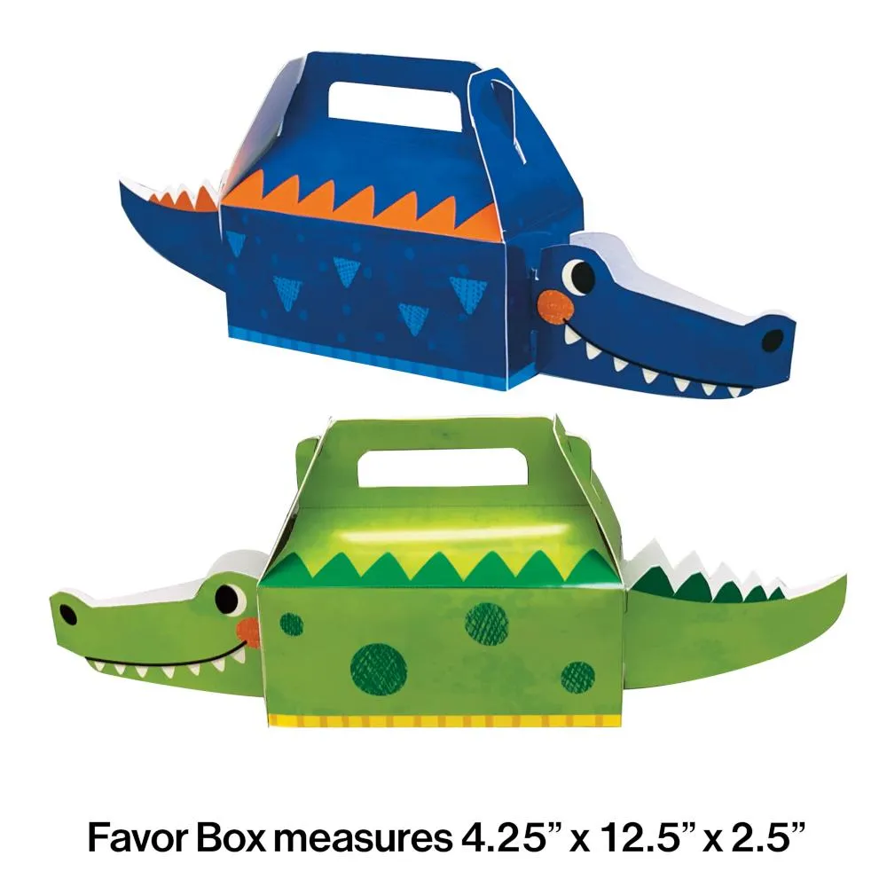 Alligator Party Treat Box 3D (4/Pkg)