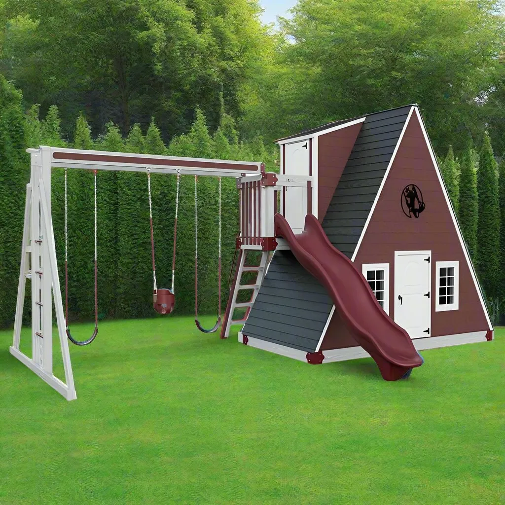 Alpine Retreat 2 Story Playhouse with Slide