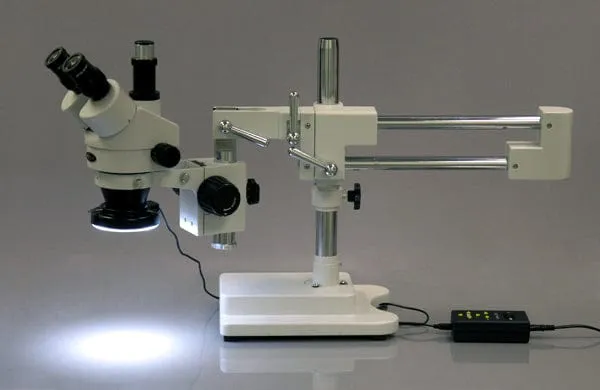 AmScope 144 LED Four-Zone Microscope Ring Light with Adapter