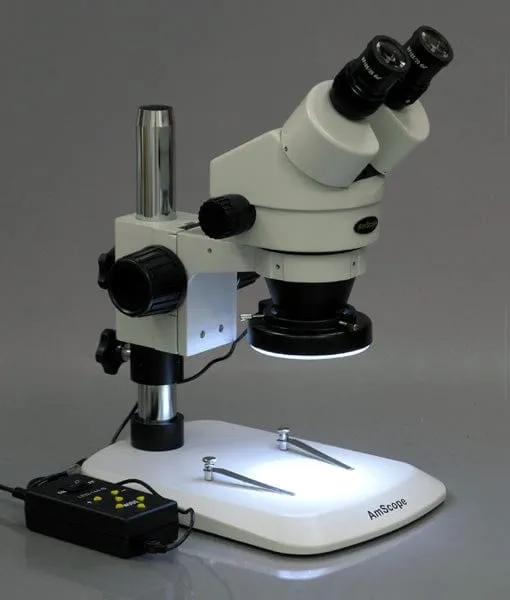 AmScope 144 LED Four-Zone Microscope Ring Light with Adapter