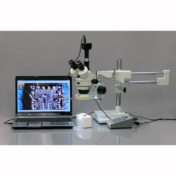 AmScope 80-LED 8-Zone Lighting-Direction-Variable Microscope Ring Illuminator