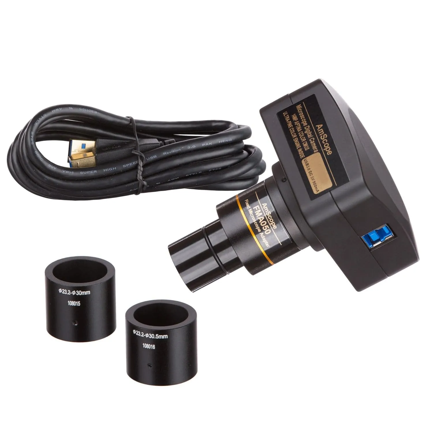 AmScope SM-3 Series Simul-Focal Lockable Zoom Trinocular Stereo Microscope with Multi-Zone 144 LED and Optional Digital Camera on Single Arm Boom Stand