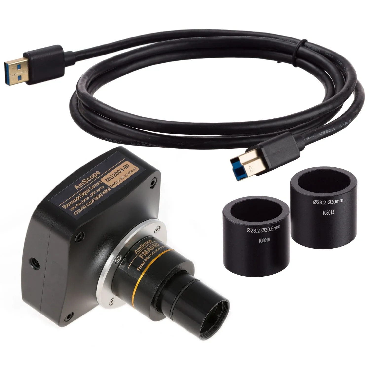 AmScope SM-3 Series Simul-Focal Lockable Zoom Trinocular Stereo Microscope with Multi-Zone 144 LED and Optional Digital Camera on Single Arm Boom Stand