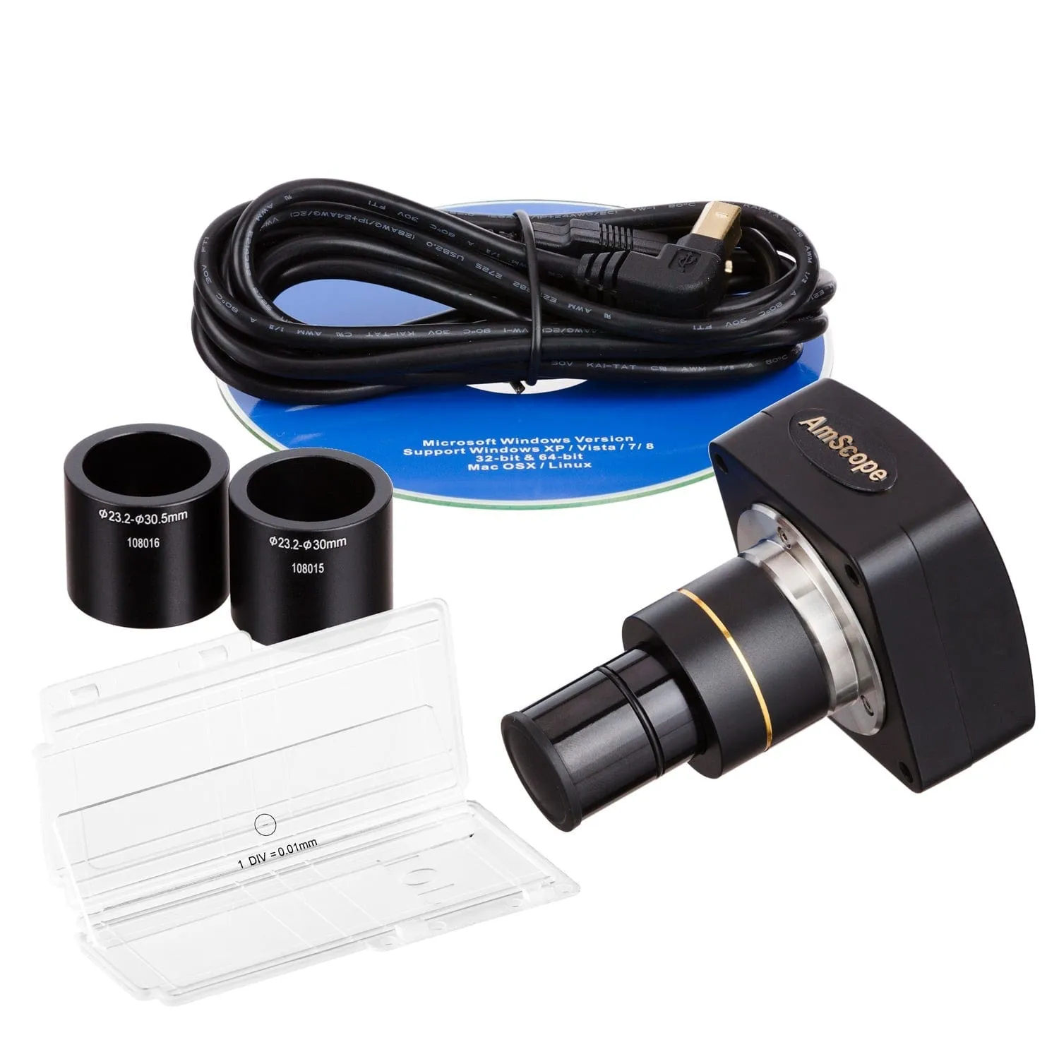 AmScope SM-3 Series Simul-Focal Zoom Trinocular Stereo Microscope with Multi-Zone 144 LED and Optional Digital Camera on Single Arm Boom Stand