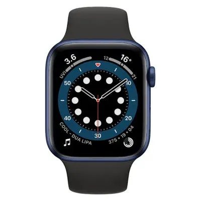 Apple Watch Series 6 GPS   Cellular - 44mm Blue Aluminium Case with Black Sport Band - Acceptable