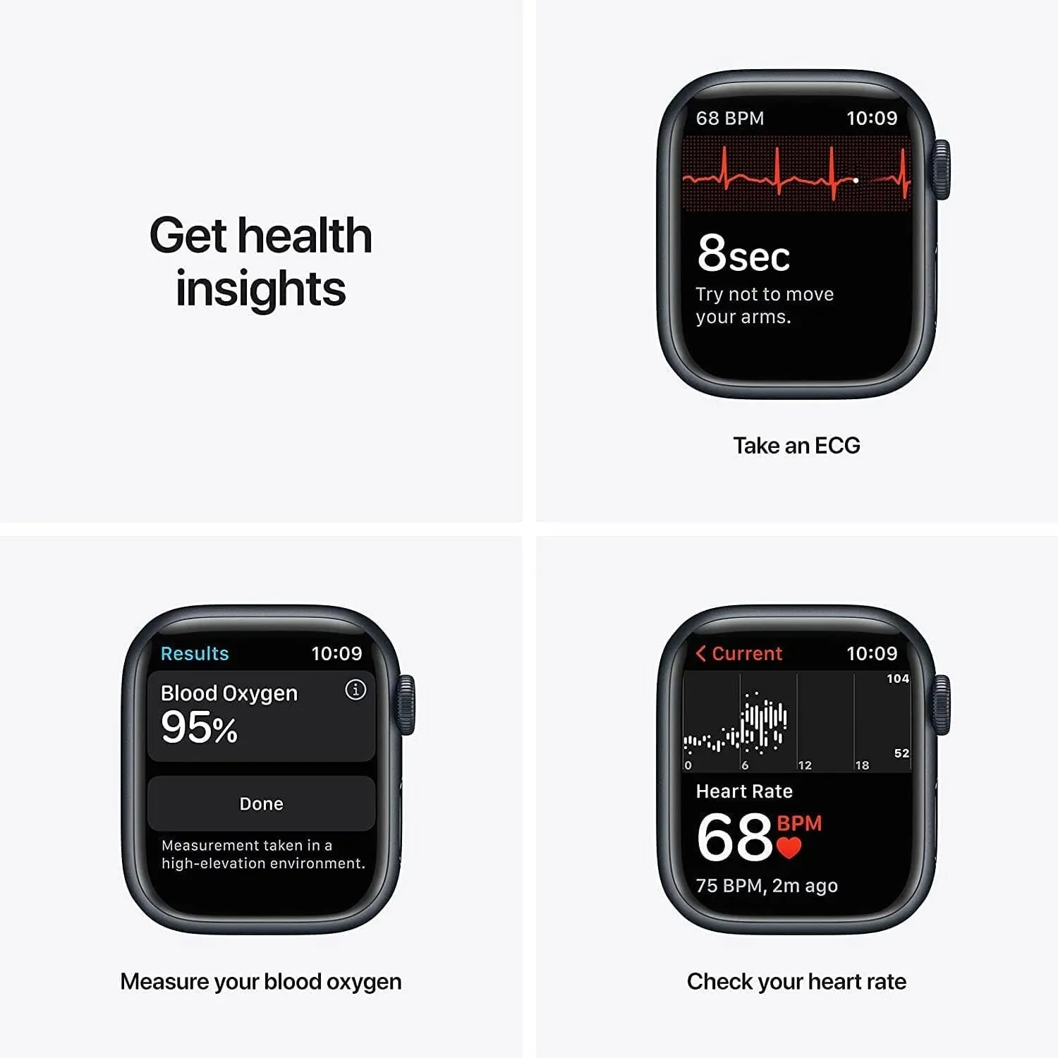 Apple Watch Series 7 GPS   Cellular - Midnight Aluminium with Midnight Sport Band - 45mm - Acceptable