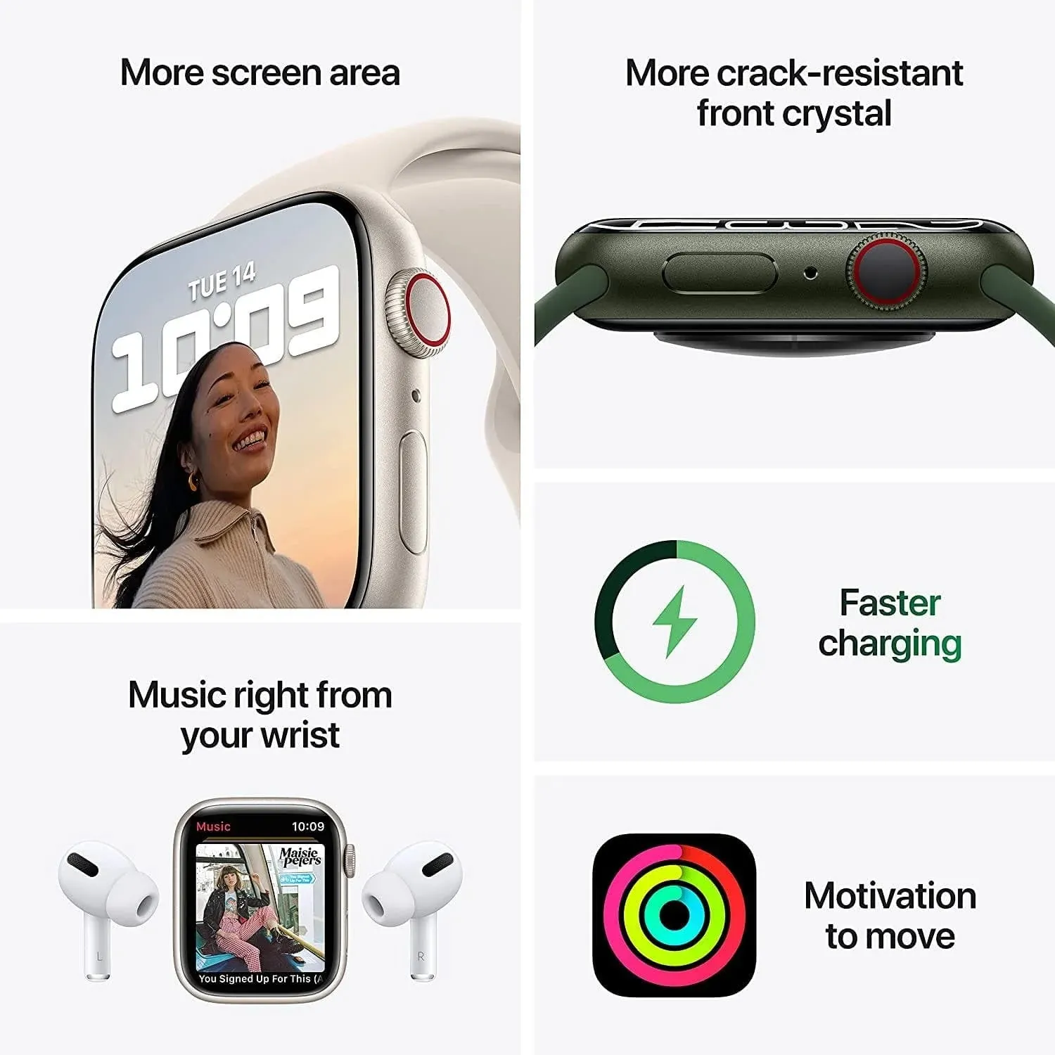 Apple Watch Series 7 GPS   Cellular - Midnight Aluminium with Midnight Sport Band - 45mm - Acceptable