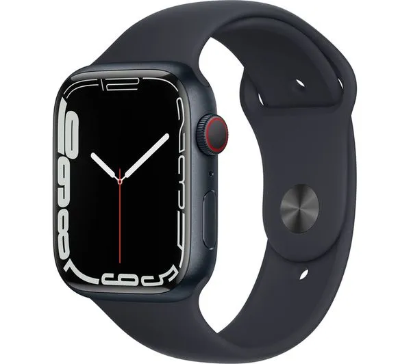 Apple Watch Series 7 GPS   Cellular - Midnight Aluminium with Midnight Sport Band - 45mm - Acceptable
