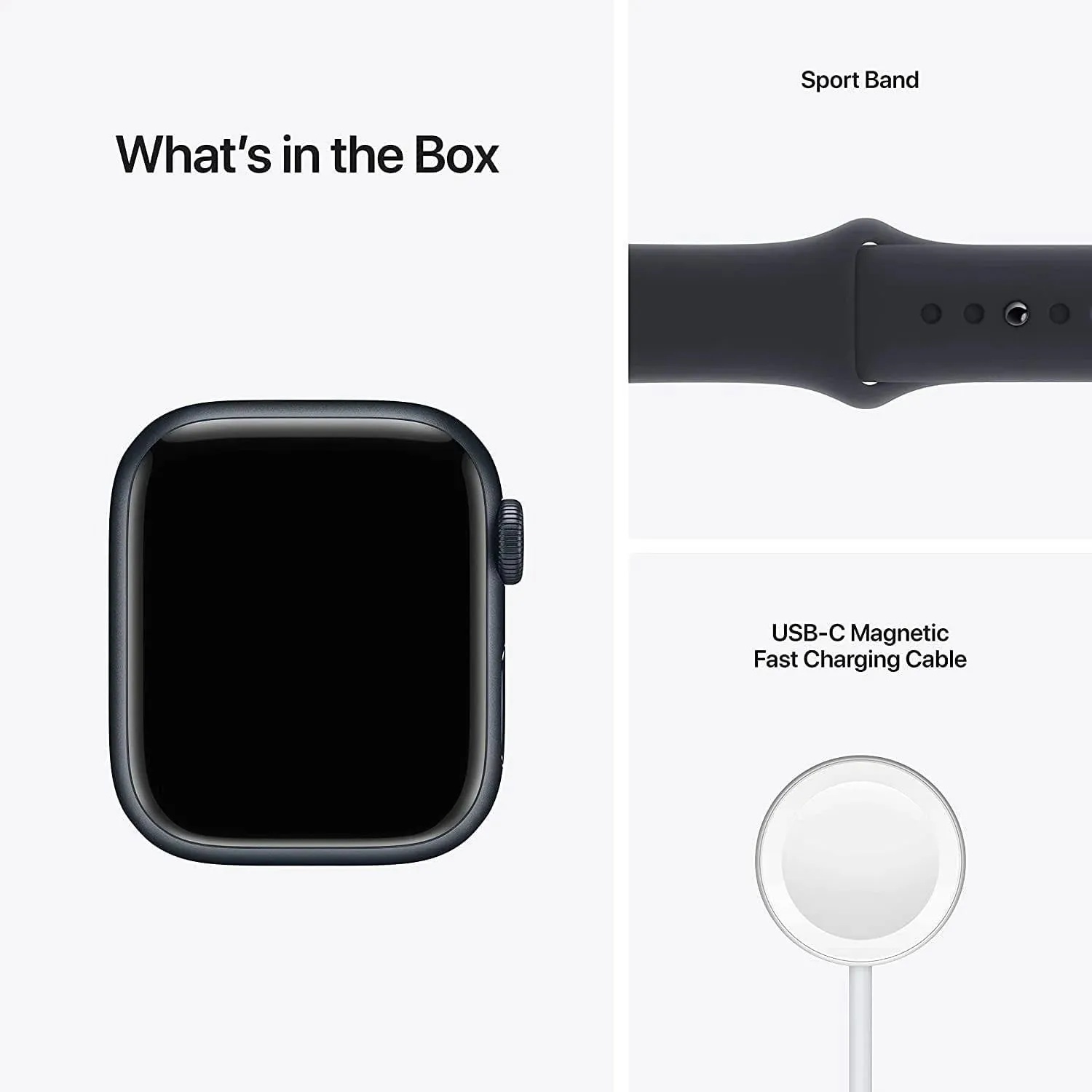 Apple Watch Series 7 GPS   Cellular - Midnight Aluminium with Midnight Sport Band - 45mm - Acceptable