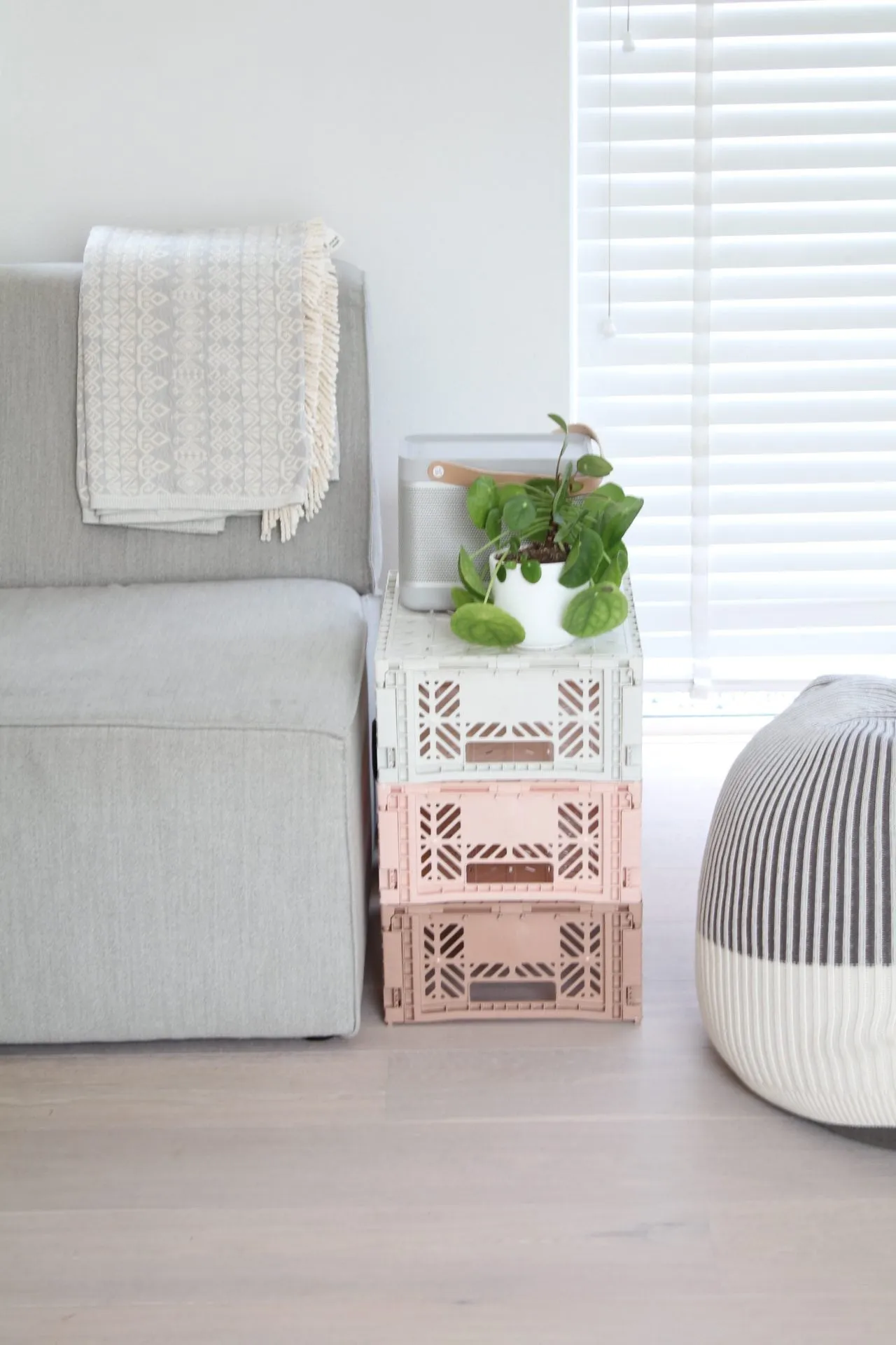 Aykasa - Medium Folding Storage Crate: Coconut Milk