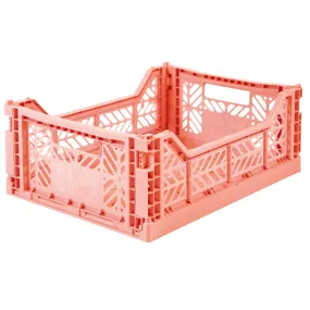 Aykasa - Medium Folding Storage Crate: Salmon Pink
