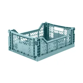 Aykasa - Medium Folding Storage Crate: Teal