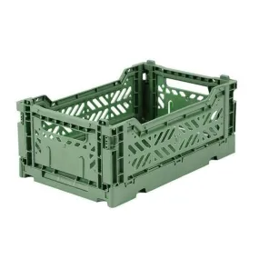 Aykasa - Small Folding Storage Crate: Almond Green