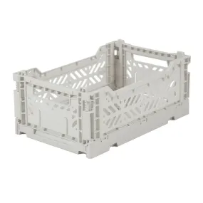 Aykasa - Small Folding Storage Crate: Light Grey