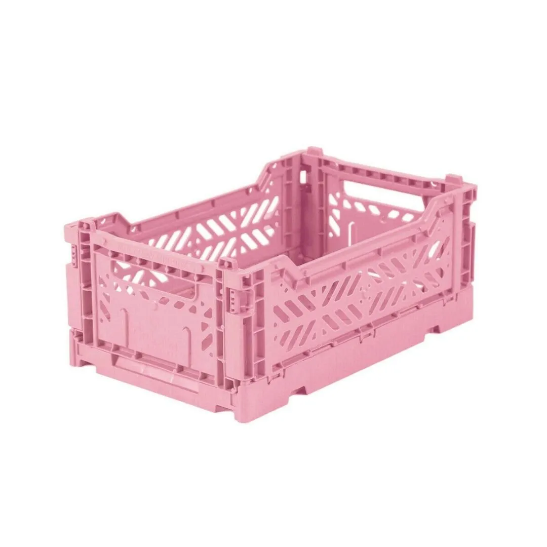 Aykasa - Small Folding Storage Crate: Light Pink