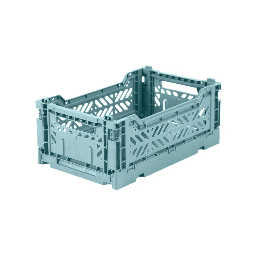 Aykasa - Small Folding Storage Crate: Teal