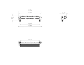 Baja Designs 701014 S8, 10" Wide Driving Amber,LED Light Bar