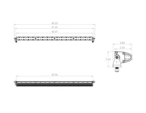 Baja Designs 704001 40 Inch LED Light Bar Spot Pattern S8 Series Baja Designs