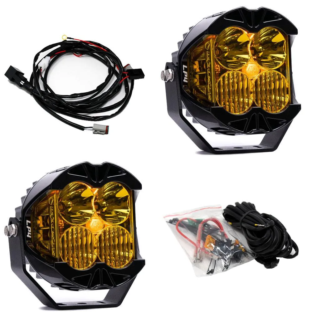 Baja Designs - LP4 Pro LED Auxiliary Light Pod Pair - Universal / Driving Combo   Wiring Harness