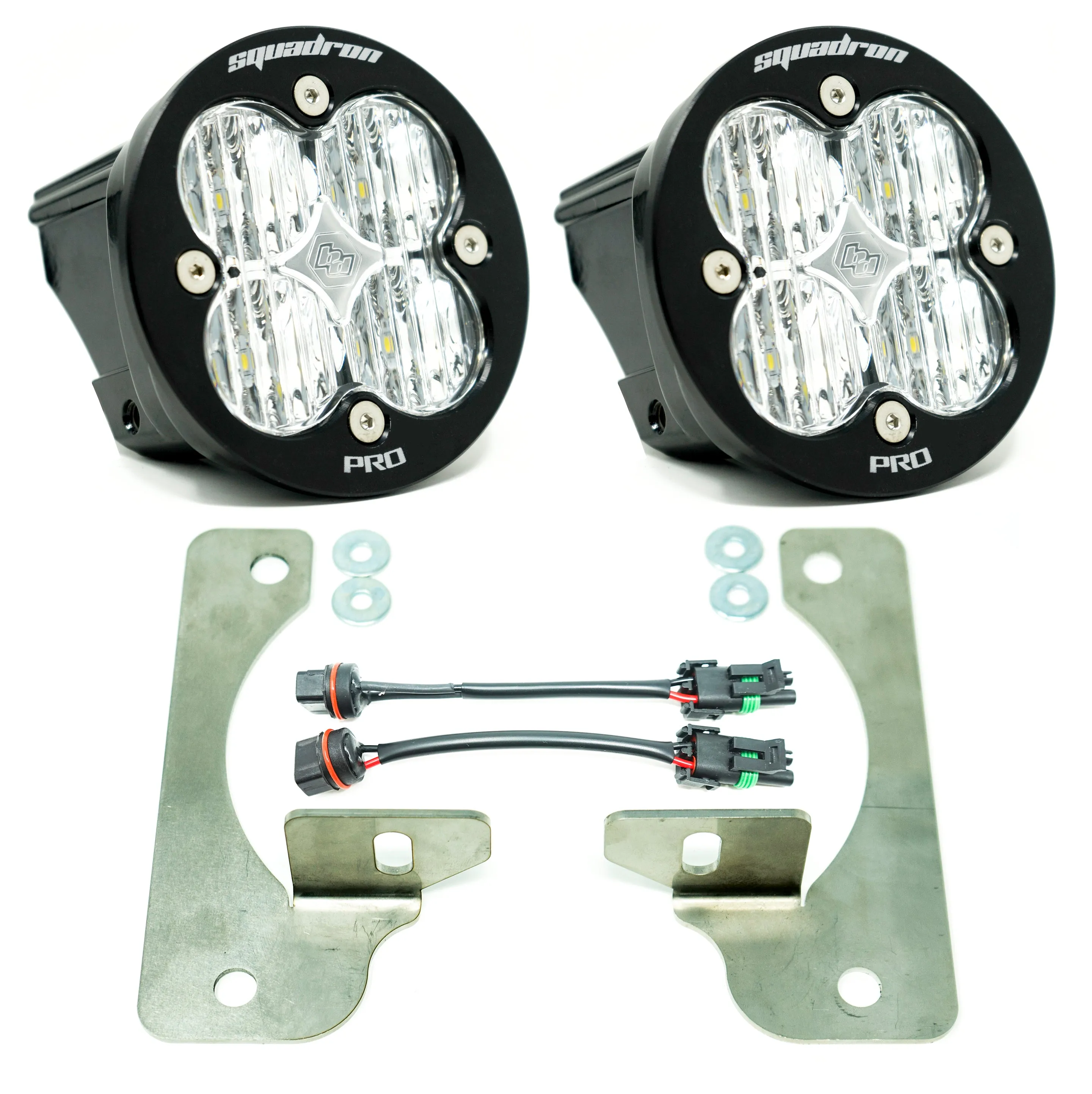 Baja Designs Squadron-R Pro/Sport Fog Pocket LED Light Kit 2018-2024 Jeep Wrangler JL/Gladiator JT Rubicon
