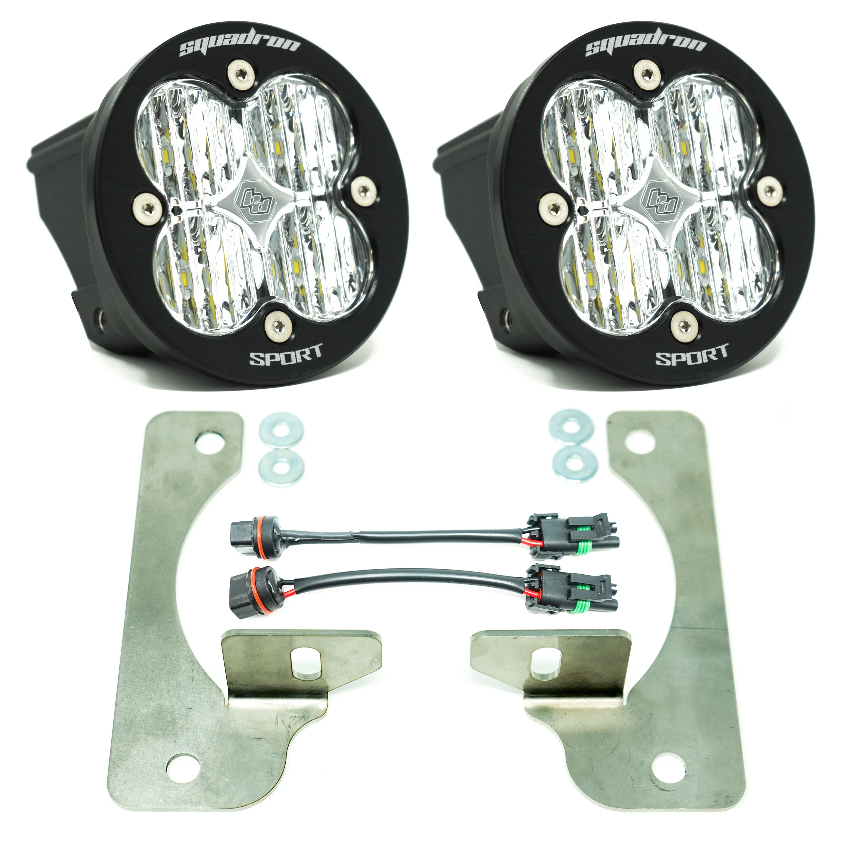Baja Designs Squadron-R Pro/Sport Fog Pocket LED Light Kit 2018-2024 Jeep Wrangler JL/Gladiator JT Rubicon