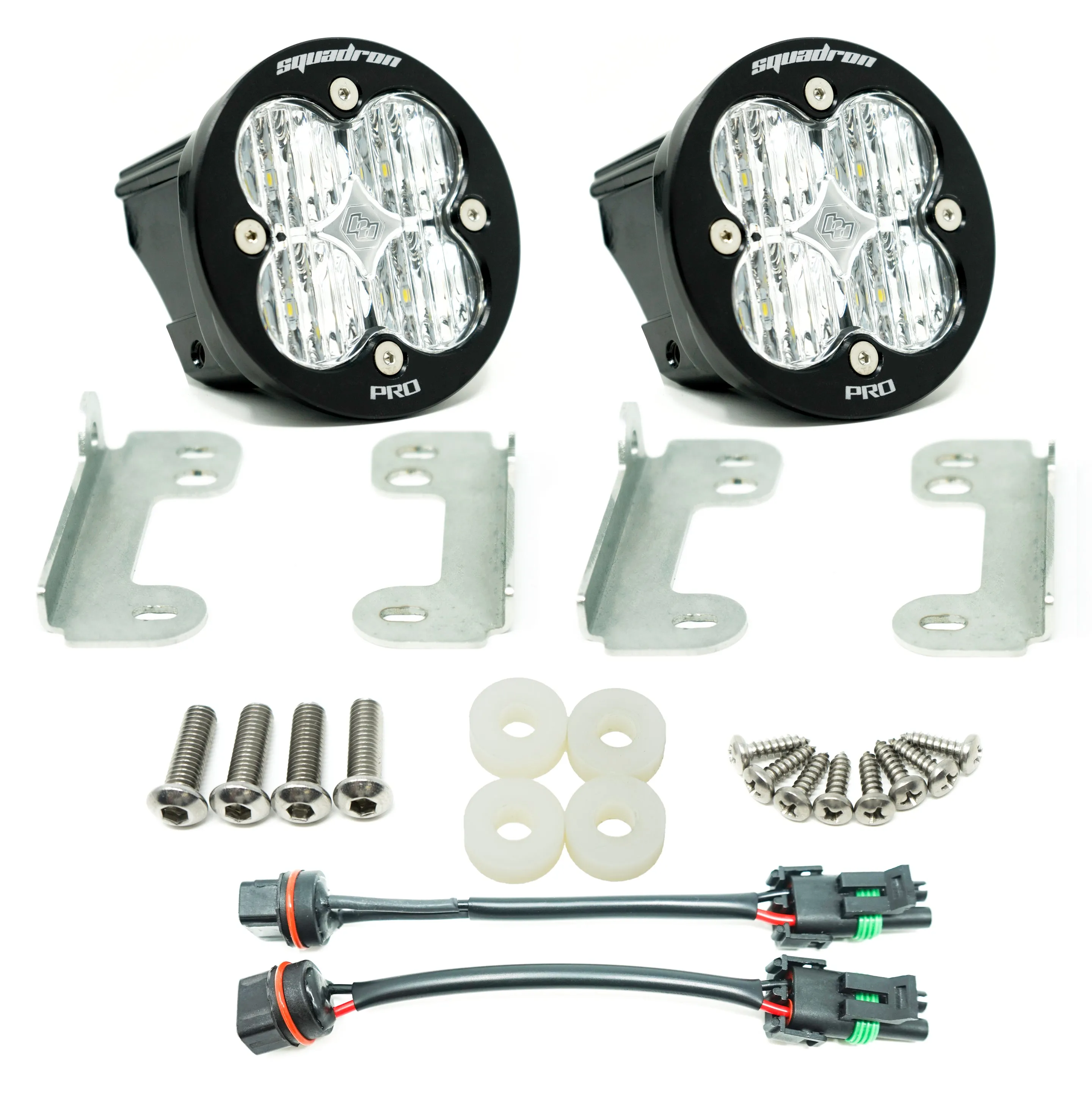 Baja Designs Squadron-R Pro/Sport Fog Pocket LED Light Kit 2018-2024 Jeep Wrangler JL/Gladiator JT Sahara