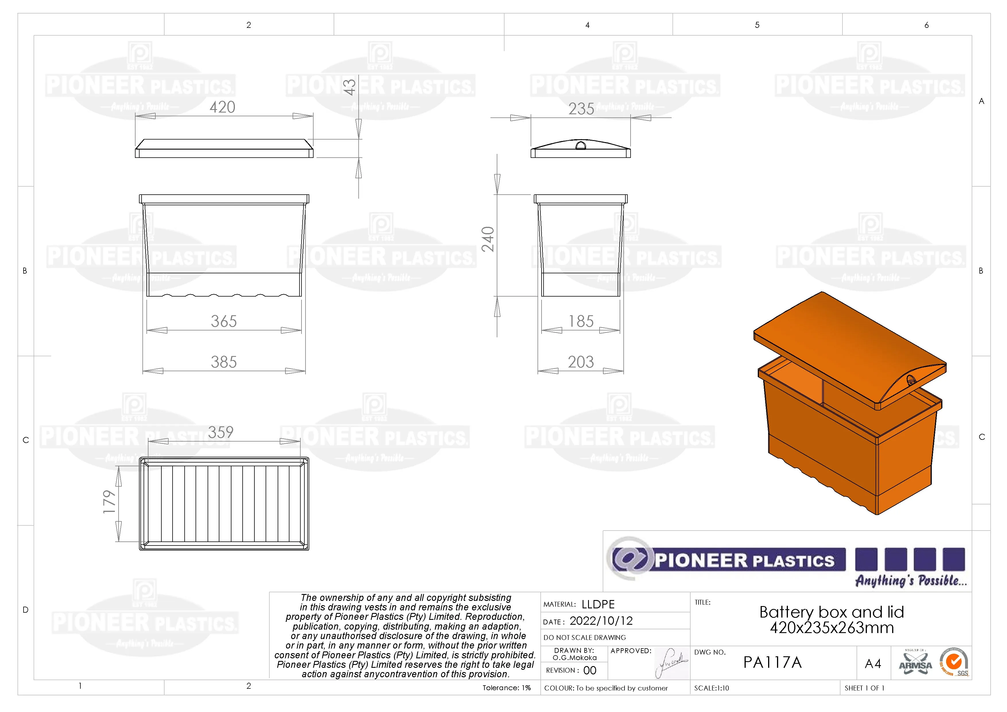 Battery Box PA117