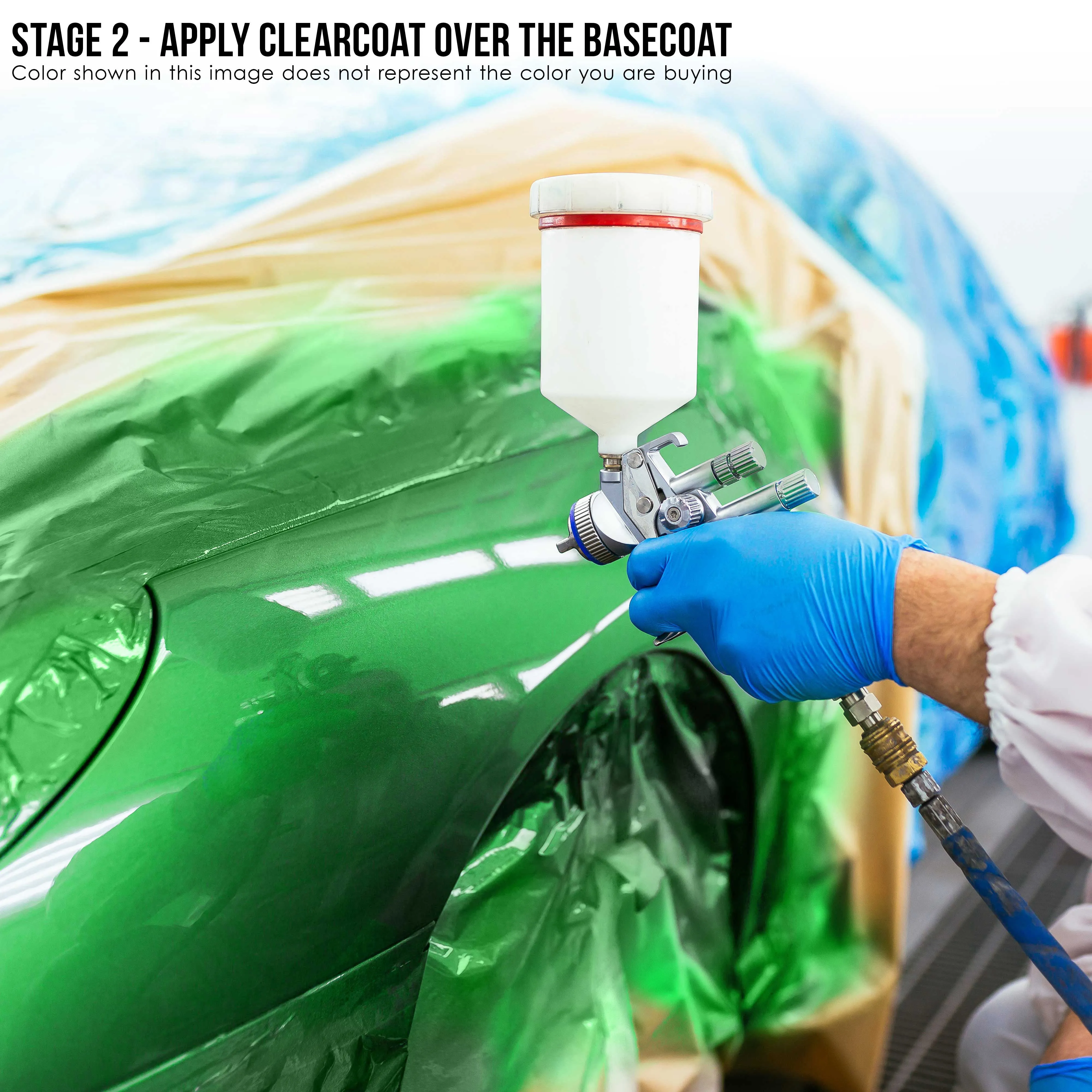 Black Sparkle Metallic - LOW VOC Urethane Basecoat Auto Paint - Quart Paint Color Only - Professional High Gloss Automotive Coating