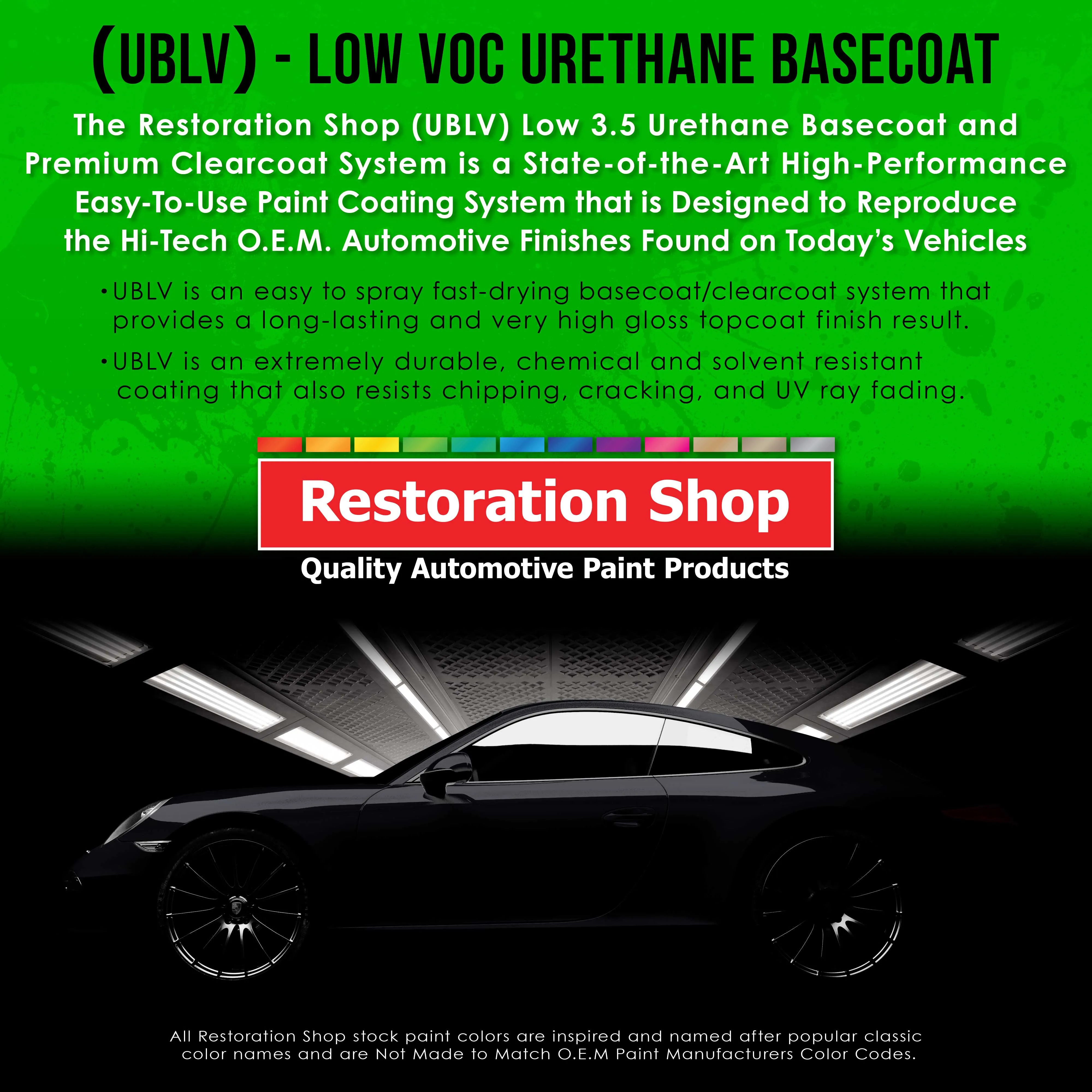 Black Sparkle Metallic - LOW VOC Urethane Basecoat Auto Paint - Quart Paint Color Only - Professional High Gloss Automotive Coating