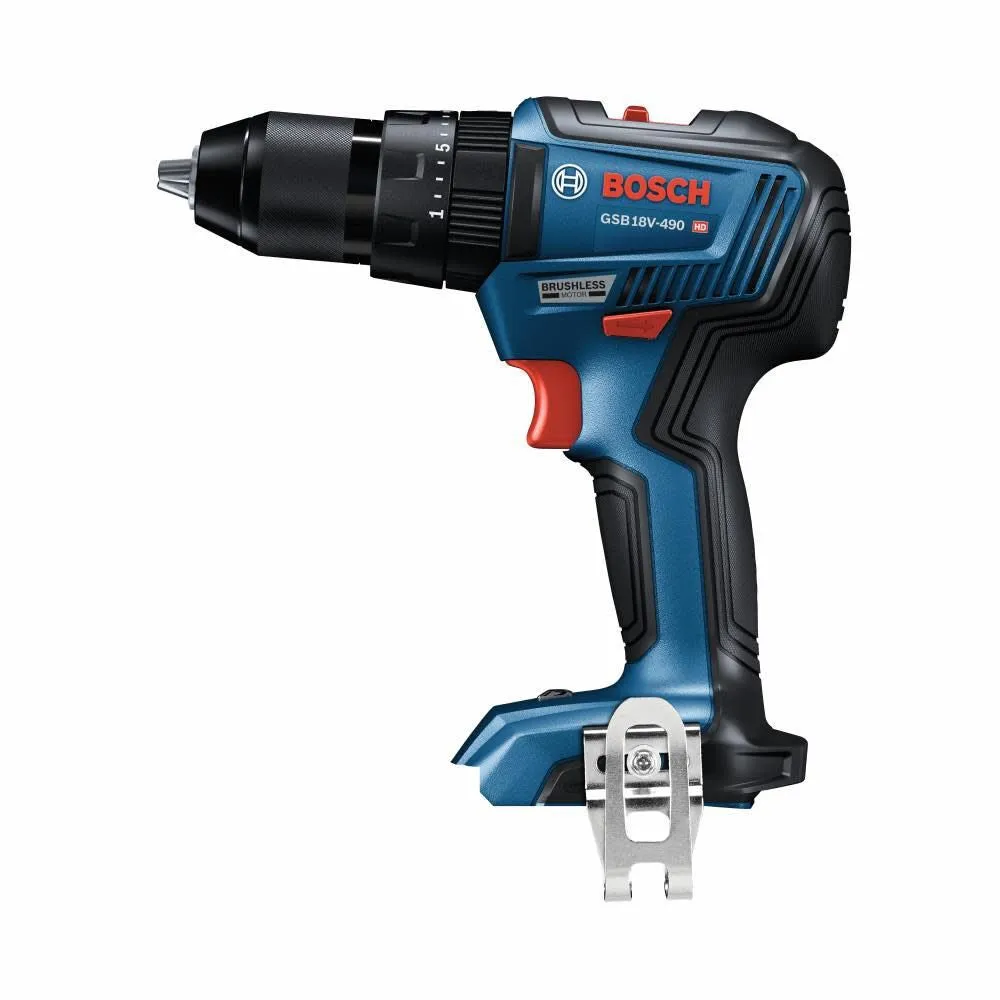 Bosch GSB18V-490N 18V EC Brushless 1/2 In. Hammer Drill/Driver (Bare Tool)