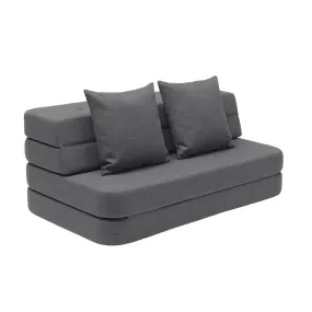 by KlipKlap KK 3 Fold Sofa 36x120x70cm - Blue Grey W. Grey (Pre-Order; Est. Delivery in 2-4 Weeks)