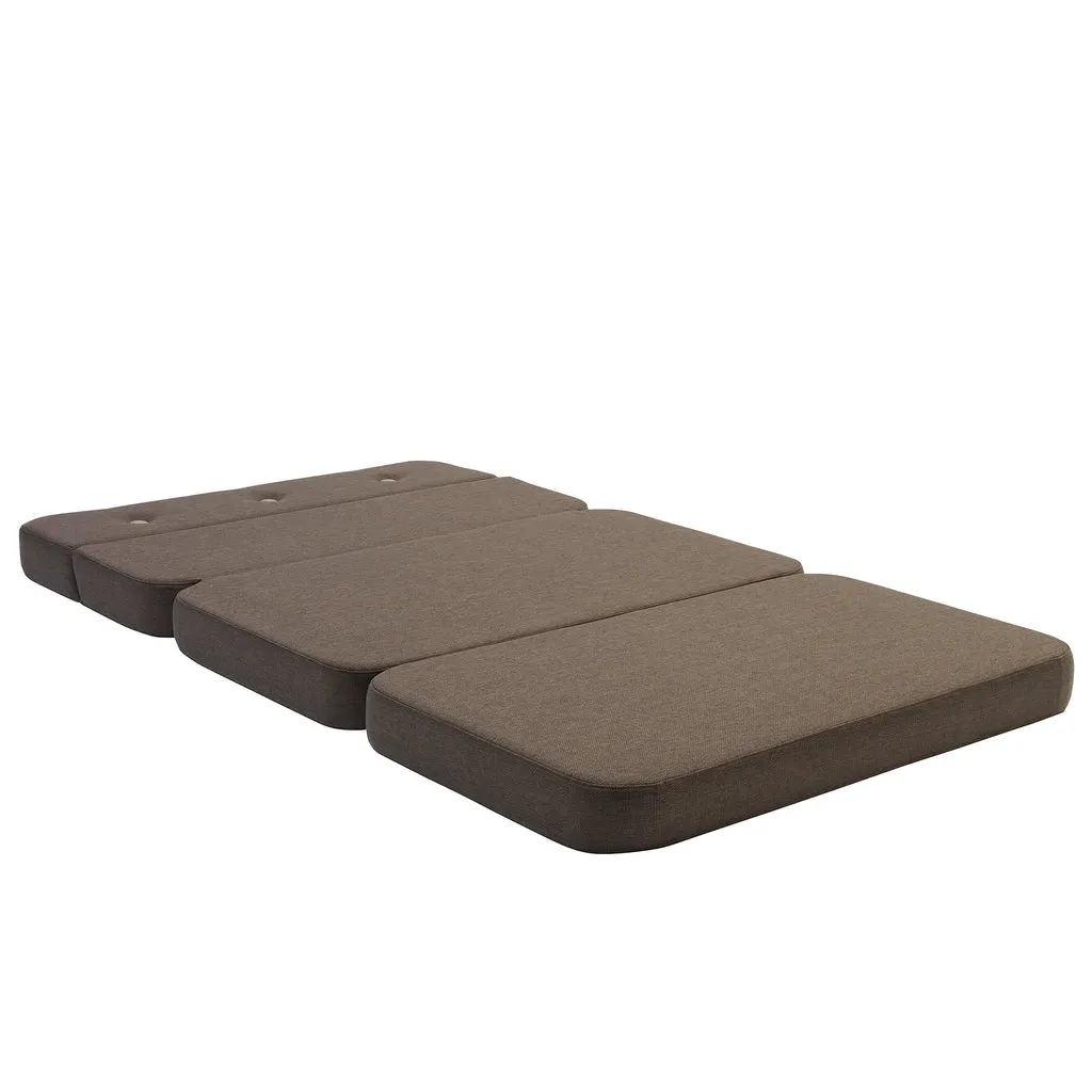 by KlipKlap KK 3 Fold Sofa 36x120x70cm - Brown W. Sand (Pre-Order; Est. Delivery in 2-4 Weeks)