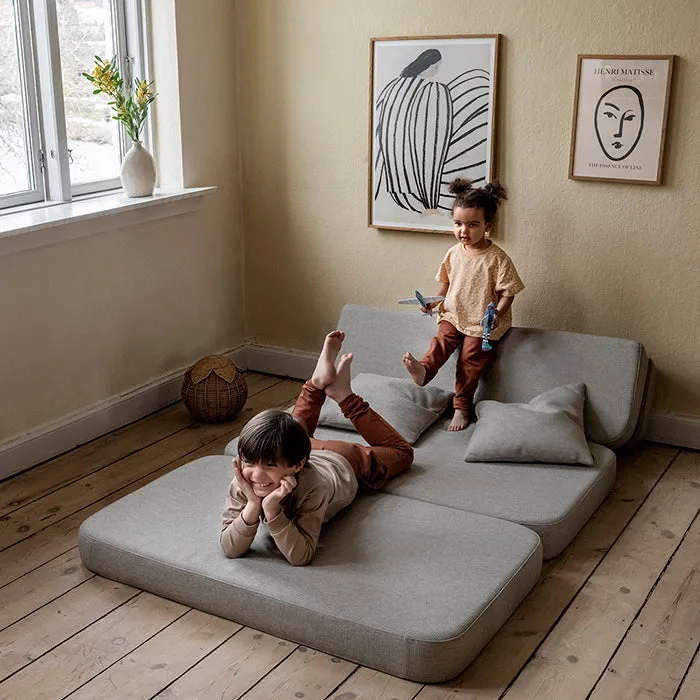 by KlipKlap KK 3 Fold Sofa 36x120x70cm - Brown W. Sand (Pre-Order; Est. Delivery in 2-4 Weeks)