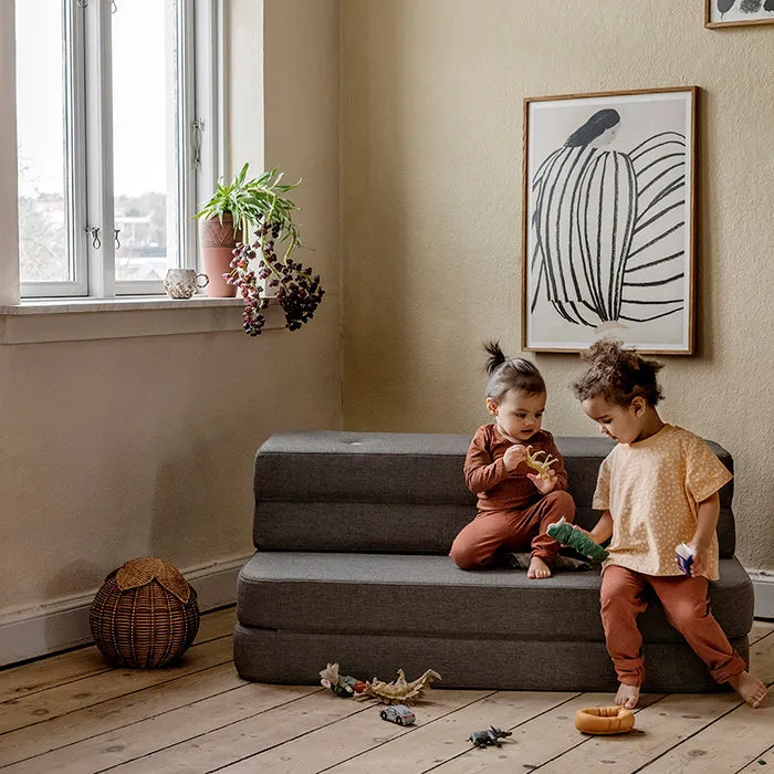 by KlipKlap KK 3 Fold Sofa 36x120x70cm - Multi Grey W. Grey (Pre-Order; Est. Delivery in 2-4 Weeks)