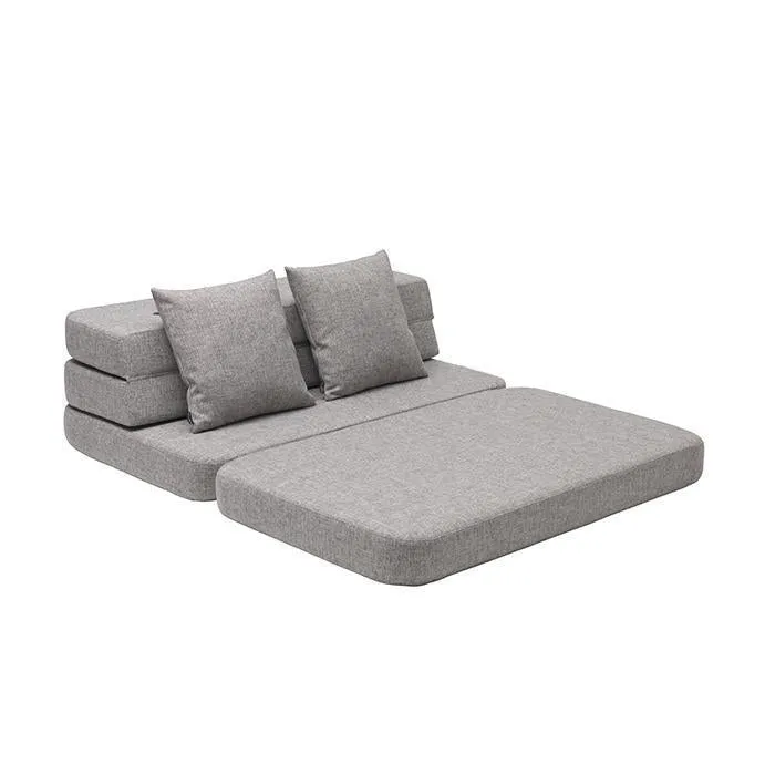 by KlipKlap KK 3 Fold Sofa 36x120x70cm - Multi Grey W. Grey (Pre-Order; Est. Delivery in 2-4 Weeks)
