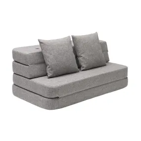 by KlipKlap KK 3 Fold Sofa 36x120x70cm - Multi Grey W. Grey (Pre-Order; Est. Delivery in 2-4 Weeks)