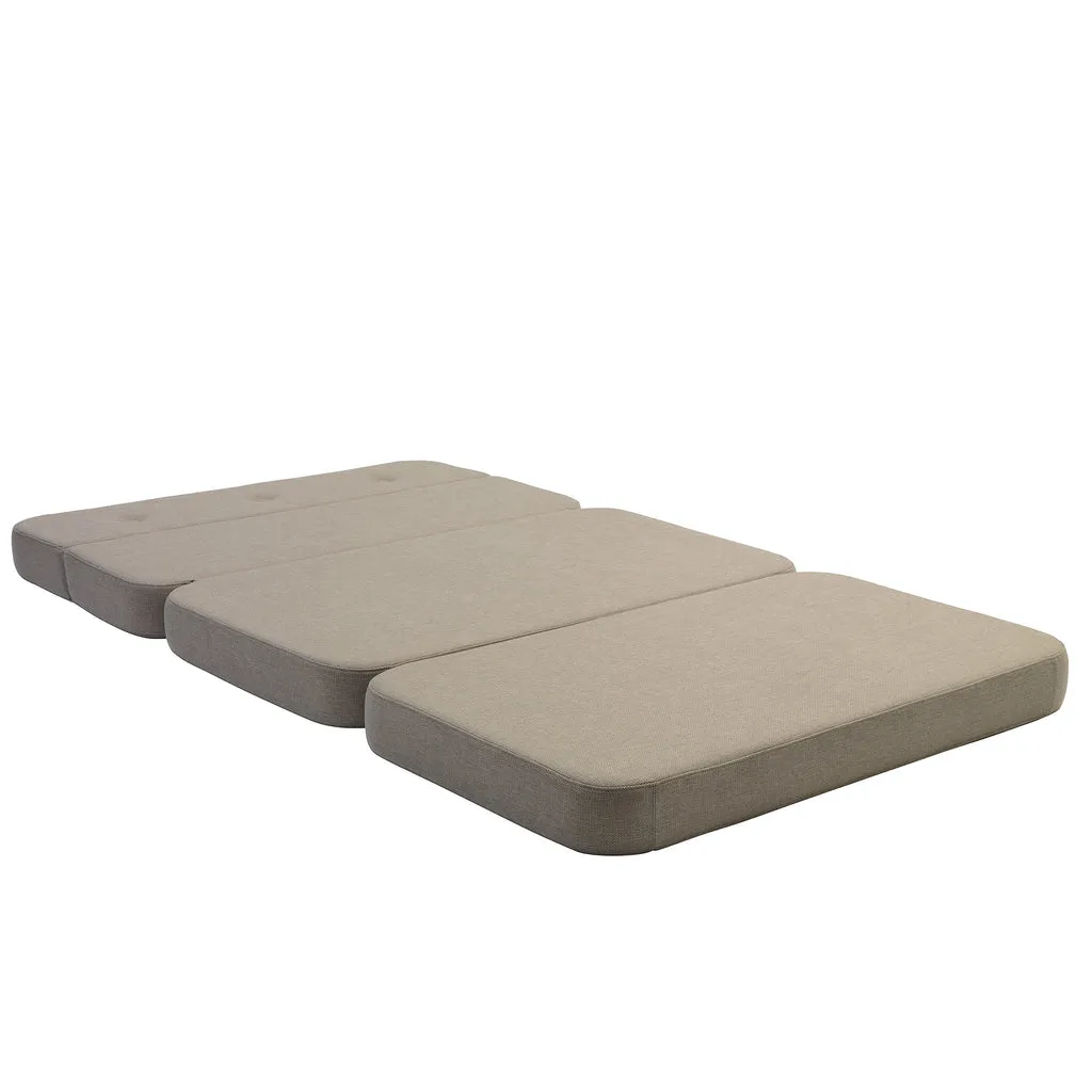 by KlipKlap KK 3 Fold Sofa 36x120x70cm - Sand W. Sand