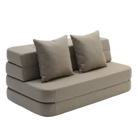 by KlipKlap KK 3 Fold Sofa 36x120x70cm - Sand W. Sand