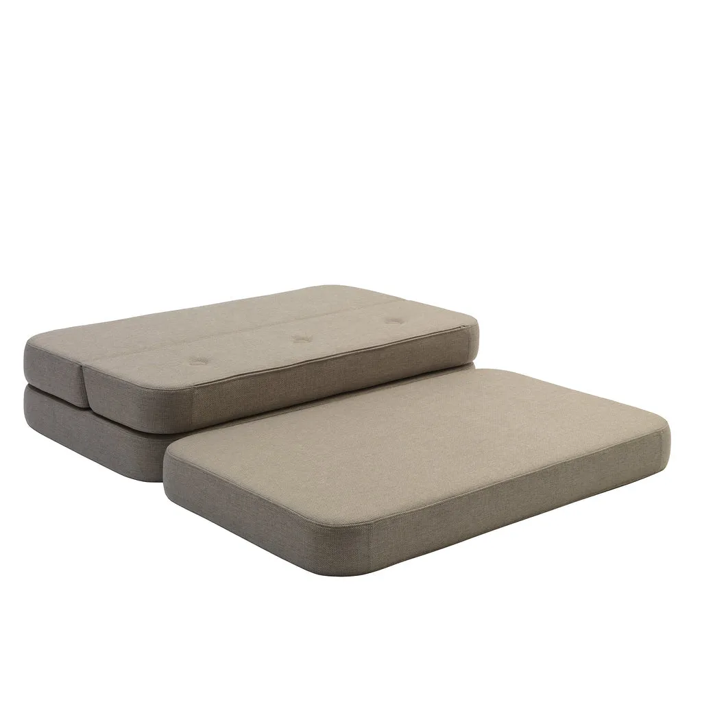 by KlipKlap KK 3 Fold Sofa 36x120x70cm - Sand W. Sand