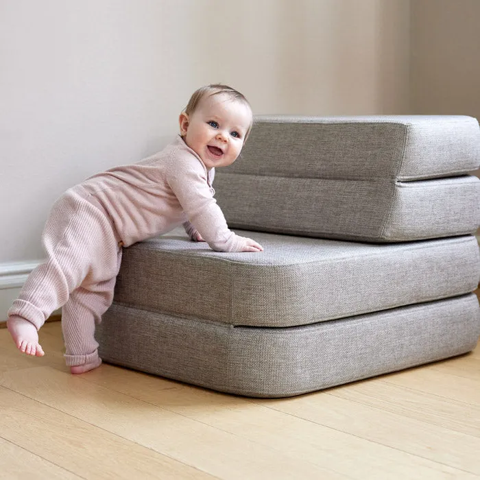 by KlipKlap KK 3 Fold Sofa Single 36x70x70cm - Brown W. Sand (Pre-Order; Est. Delivery in 2-4 Weeks)