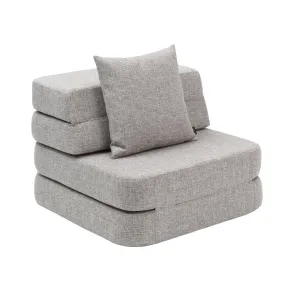 by KlipKlap KK 3 Fold Sofa Single 36x70x70cm - Multi Grey W. Grey