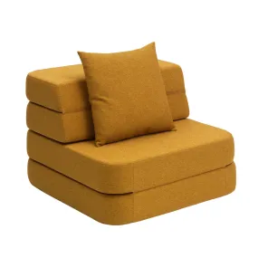 by KlipKlap KK 3 Fold Sofa Single 36x70x70cm - Mustard W. Mustard