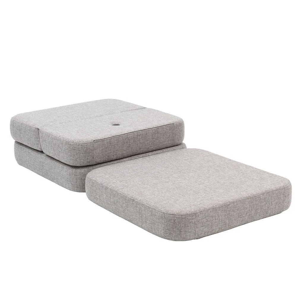 by KlipKlap KK 3 Fold Sofa Single 36x70x70cm - Sand W. Sand (Pre-Order; Est. Delivery in 2-4 Weeks)