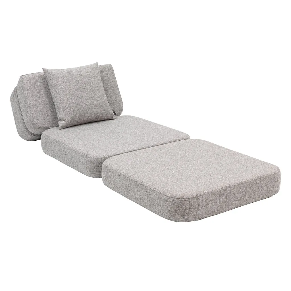 by KlipKlap KK 3 Fold Sofa Single 36x70x70cm - Sand W. Sand (Pre-Order; Est. Delivery in 2-4 Weeks)