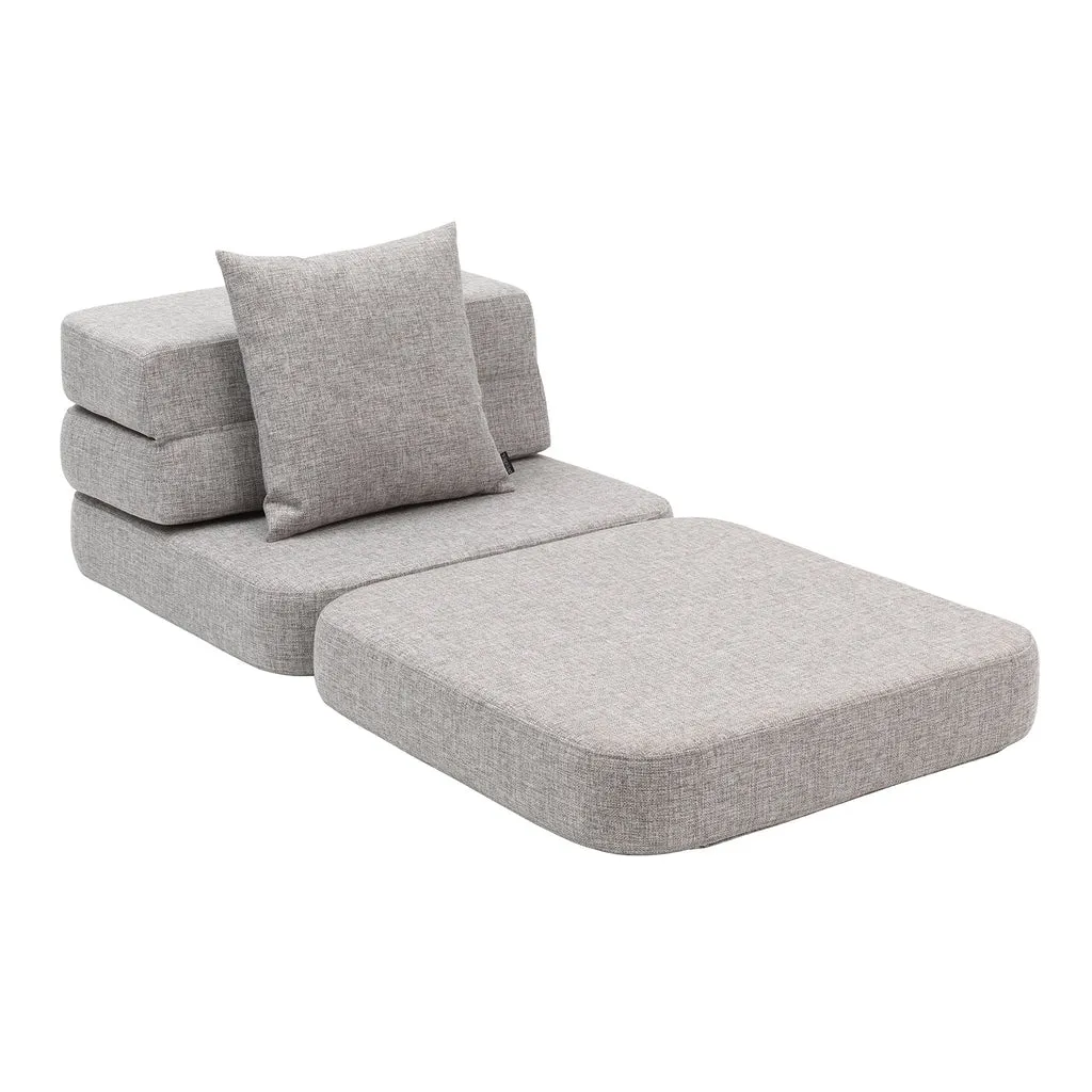 by KlipKlap KK 3 Fold Sofa Single 36x70x70cm - Sand W. Sand (Pre-Order; Est. Delivery in 2-4 Weeks)