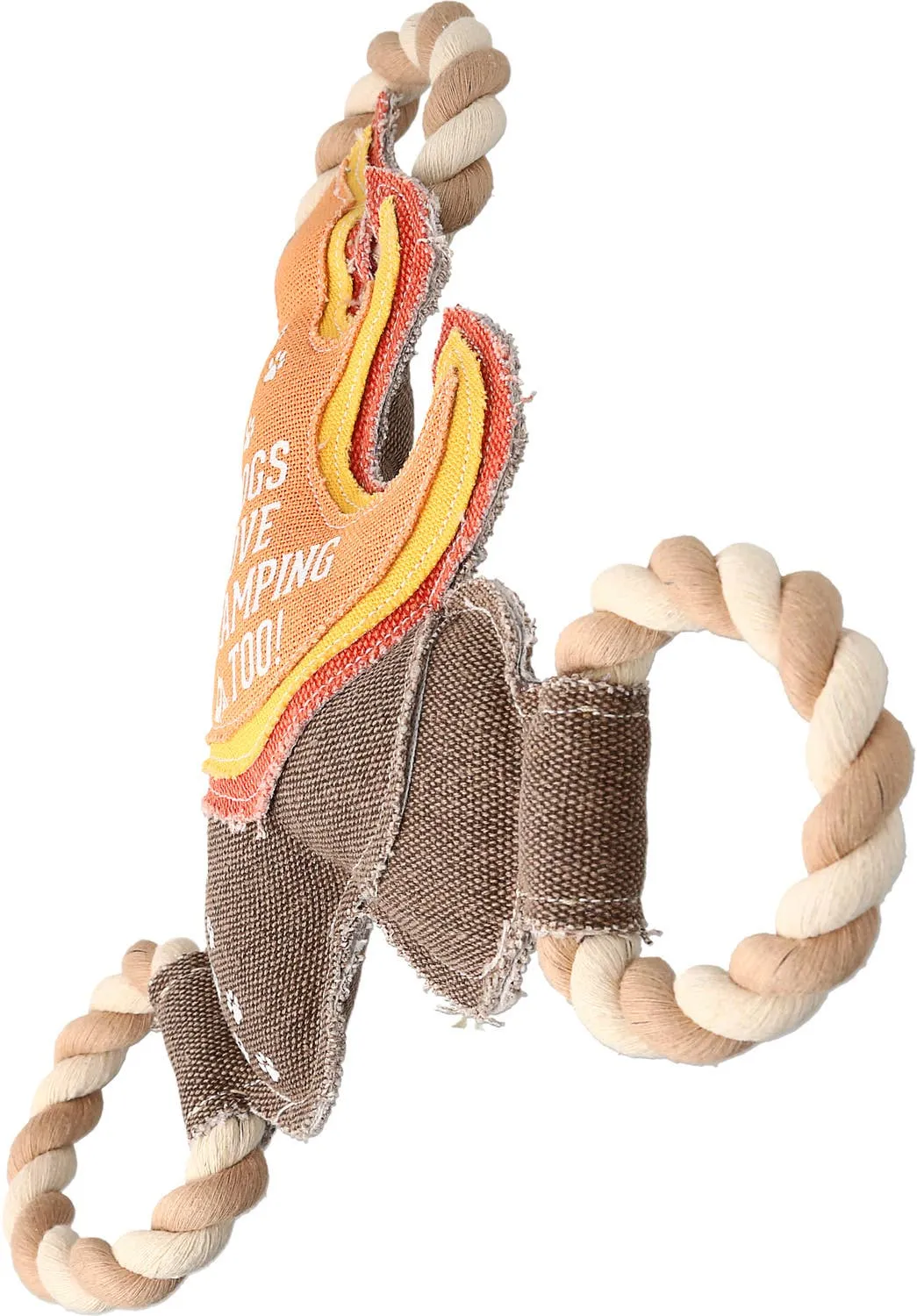 Camping Dog - 12" Canvas Dog Toy on Rope